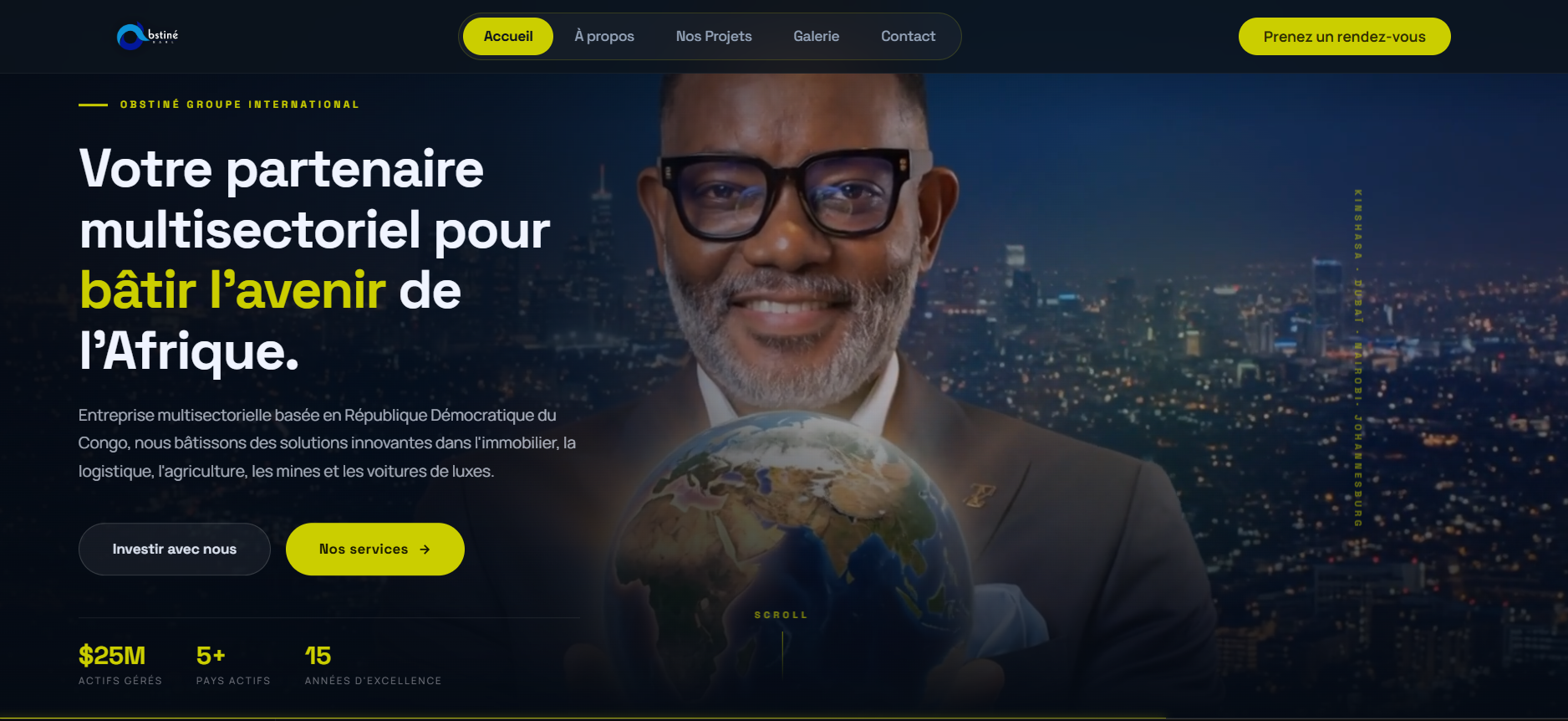Obstine Group international corporate website design